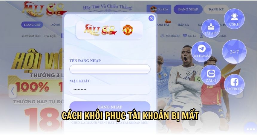Cách khôi phục tài khoản bị mất